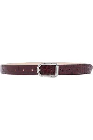 DEHANCHE Mija Croc-Effect Leather Belt - - XS - Moda Operandi