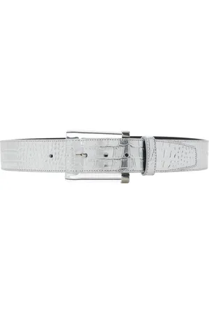 BRANDON MAXWELL Lucite Buckle Leather Belt - - M - Moda Operandi