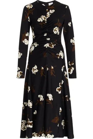 Erdem Ruched Stretch-Crepe Midi Dress - - UK 22 - Moda Operandi