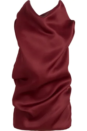 Khaite Luola Draped Silk Mini Dress - - US 2 - Moda Operandi