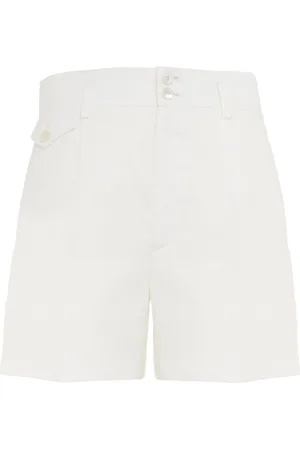 Ralph Lauren Denise Mid-Rise Linen Shorts - - US 6 - Moda Operandi