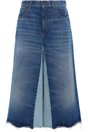 Chloé Patchwork Denim Bermuda Shorts - - FR 36 - Moda Operandi