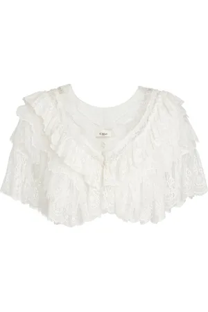 Chloé Cropped Lace Top - - FR 38 - Moda Operandi