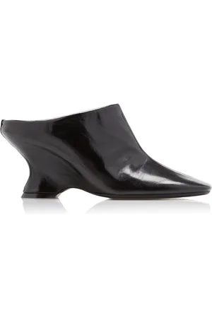 DRIES VAN NOTEN Wedge Leather Mules - - IT 37 - Moda Operandi