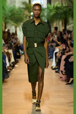 Elie saab Belted Gabardine Midi Skirt - - FR 36 - Moda Operandi