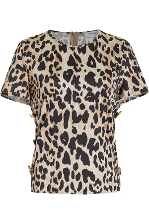 FRANCOISE Exclusive Emanuelle Buttoned Leopard-Print Top - - FR 36 - Moda Operandi