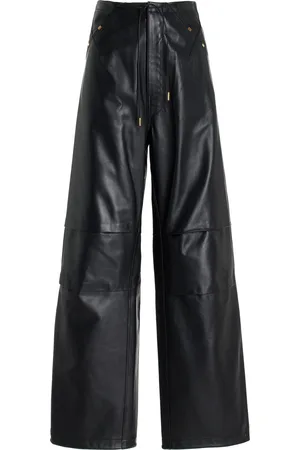 DARKPARK Daisy Drawstring Wide-Leg Leather Pants - - FR 38 - Moda Operandi