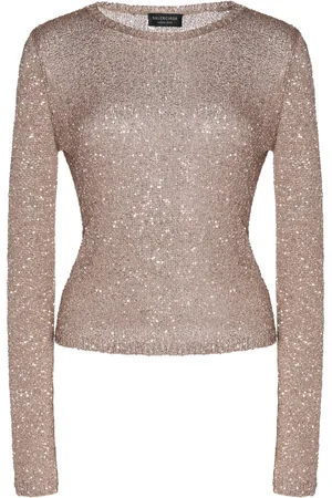 Balenciaga Sequined Knit Top - - XS - Moda Operandi