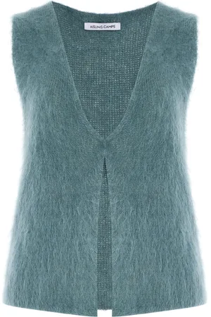 AISLING CAMPS Brushed Mohair-Blend Vest - - S - Moda Operandi