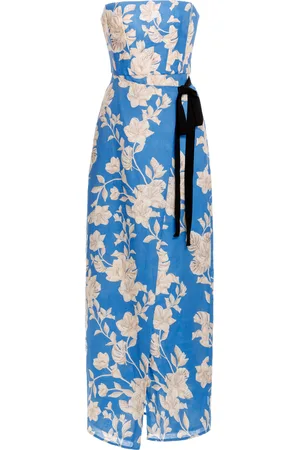 Agua by Agua Bendita Cinéfila Printed Linen Maxi Dress - - XS - Moda Operandi