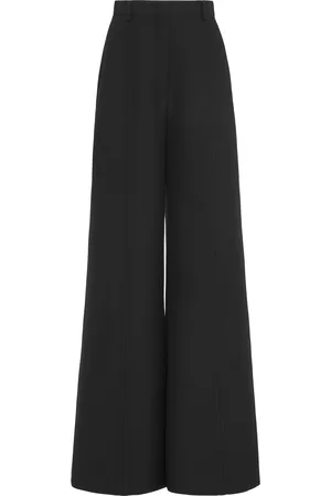 VALENTINO GARAVANI Wool-Drill Wide-Leg Pants - - IT 38 - Moda Operandi