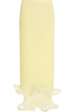Simkhai Kelso Sheer Plissé Midi Skirt - - XS - Moda Operandi