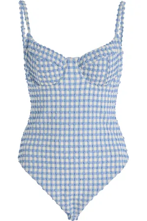 Simkhai Suni Gingham Seersucker One-Piece Swimsuit - - XS - Moda Operandi