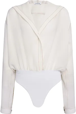 Alaïa Hooded Wool-Blend Bodysuit - - FR 34 - Moda Operandi