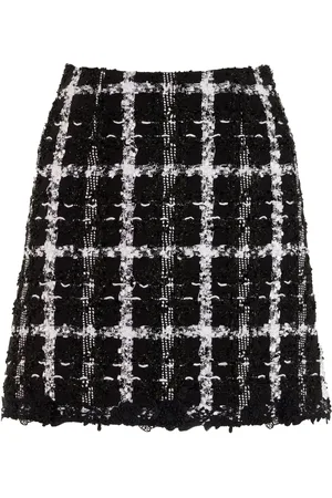 Carolina Herrera Tweed Mini Skirt - Black/white - US 2 - Moda Operandi