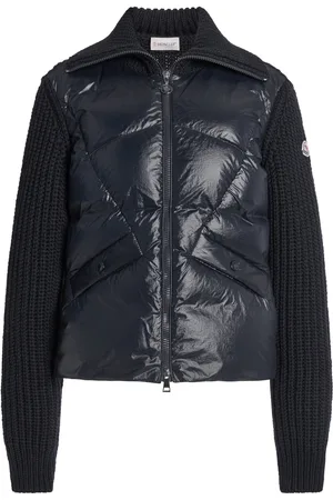 Moncler Nylon-Trimmed Wool Cardigan - - L - Moda Operandi