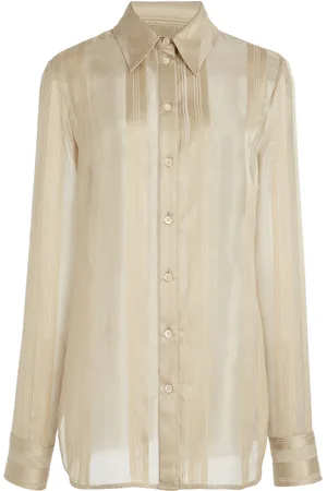 Stella McCartney Semi-Sheer Striped Silk Shirt - - IT 36 - Moda Operandi