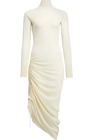 Alaïa Corded Merino Wool Midi Dress - - FR 36 - Moda Operandi