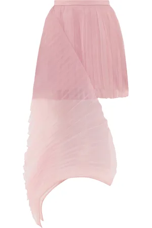 Andrea Iyamah Ime Asymmetric Pleated Organza Mini Skirt - - XS - Moda Operandi