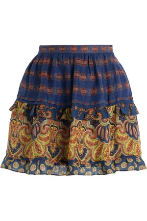 VALENTINO GARAVANI Paisley Linen Mini Skirt - - IT 40 - Moda Operandi
