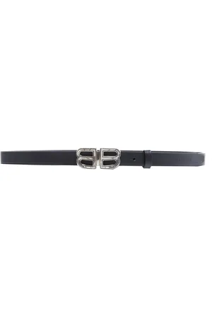Balenciaga BB Thin Leather Belt - - 70 cm - Moda Operandi