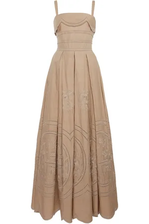 Elie saab Embroidered Cotton-Blend Maxi Dress - - FR 34 - Moda Operandi