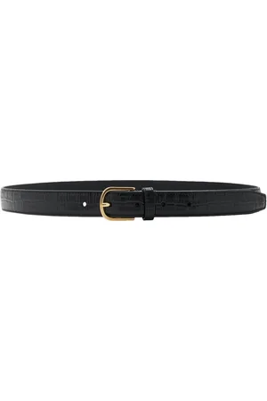 Totême Slim Croc Leather Belt - - 70 - Moda Operandi