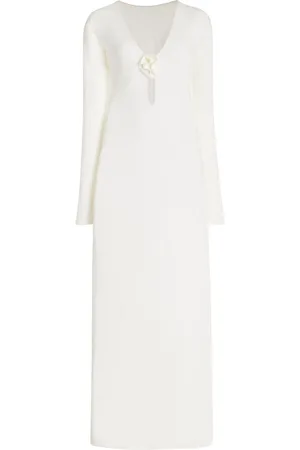 Maygel Coronel Lucir Rosette-Detailed Jersey Maxi Dress - - OS - Moda Operandi