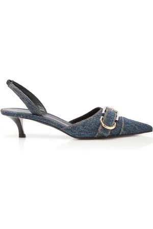 Givenchy Voyou Denim Slingback Pumps - - IT 36 - Moda Operandi