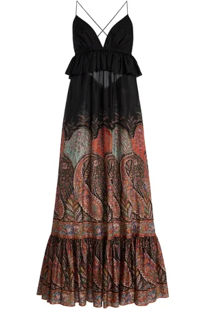 ZIMMERMANN Rhiannon Ruffled Silk Maxi Dress - - 0P - Moda Operandi