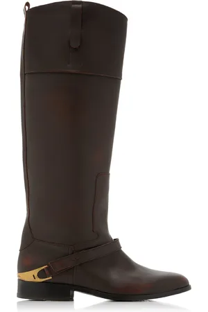 Golden Goose Charlie Leather Western Boots - - IT 36 - Moda Operandi