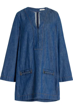 ZIMMERMANN Wylie Denim Tunic Dress - - 0P - Moda Operandi