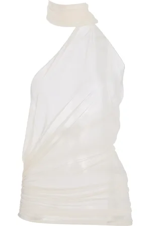 Ludovic De Saint Sernin Ruched Tulle Sleeveless Top - - XS - Moda Operandi