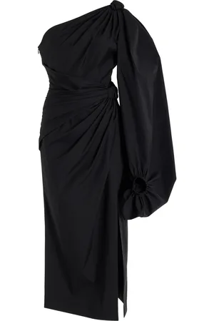 Carolina Herrera Asymmetric Cotton Poplin Midi Dress - - US 00 - Moda Operandi