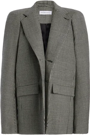 Marie Adam-Leenaerdt Structured Checked Wool Blazer - Black/white - FR 36 - Moda Operandi