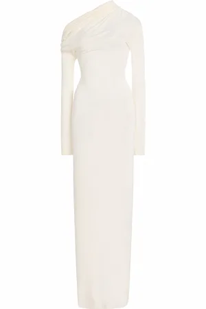 AYA MUSE Zenith Off-The-Shoulder Draped Silk-Blend Maxi Dress - - M - Moda Operandi