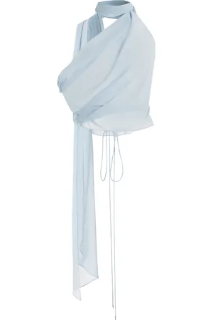 LAQUAN SMITH Scarf-Detailed Silk Top - - S - Moda Operandi