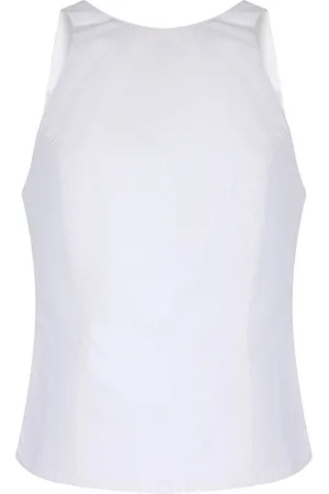 Alfie Open Back Cotton Poplin Top - - XS - Moda Operandi