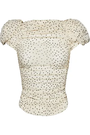 MAGDA BUTRYM Puff-Sleeve Stretch Silk Top - - FR 40 - Moda Operandi