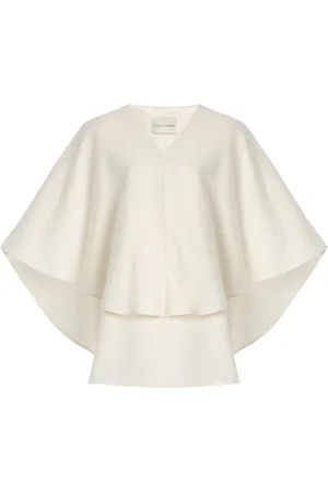 Loulou de Saison Arona Cape-Back Crepe Top - - EU 36 - Moda Operandi
