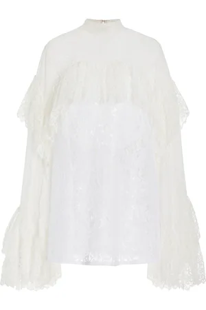 FRANCOISE Exclusive Carine Ruffled Lace Top - - FR 34 - Moda Operandi