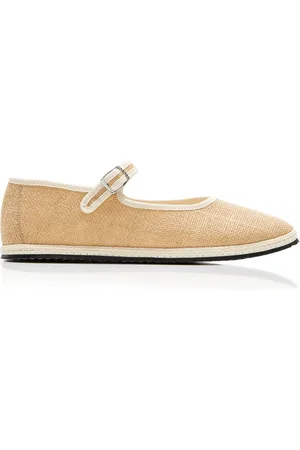 VIBI VENEZIA Exclusive Riviera Raffia Mary Jane Flats - - IT 36 - Moda Operandi