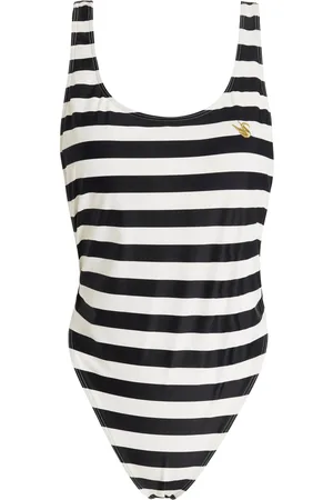 Frame X Ritz Striped One-Piece Swimsuit - - S - Moda Operandi