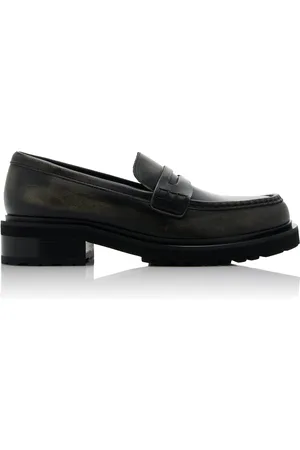 Golden Goose Distressed Leather Loafers - - IT 37 - Moda Operandi