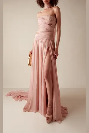 Elie saab Draped Chiffon Maxi Dress - - FR 38 - Moda Operandi