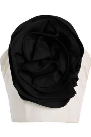 Carolina Herrera Rosette-Detailed Silk Top - - US 2 - Moda Operandi
