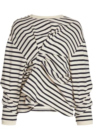 A.W.A.K.E. MODE Twisted Organic Cotton Jersey Top - - XS - Moda Operandi