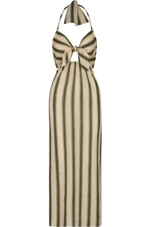 JOHANNA ORTIZ Los Siete Mares Cutout Linen Midi Dress - - US 10 - Moda Operandi