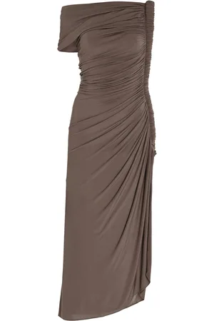 Alaïa Asym Asymmetric Stretch-Jersey Midi Dress - - FR 34 - Moda Operandi