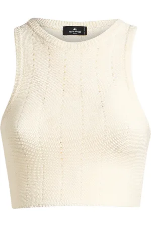 Etro Knit Cotton-Blend Crop Top - - IT 40 - Moda Operandi